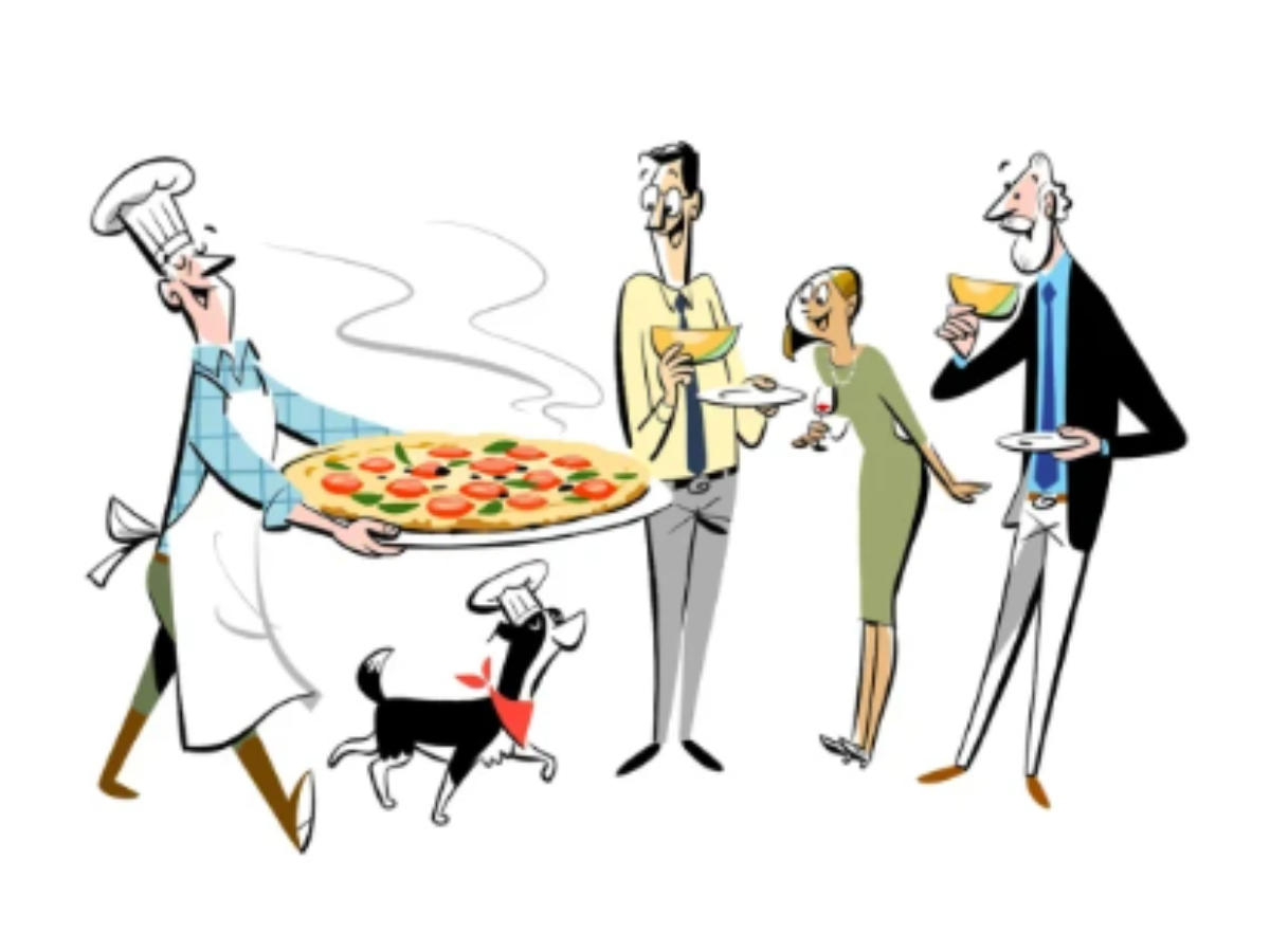 Dinner party illustration