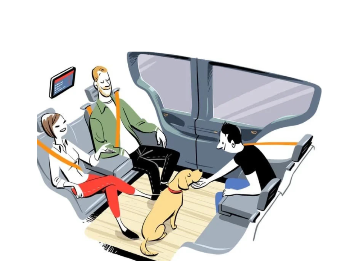 Train carriage illustration